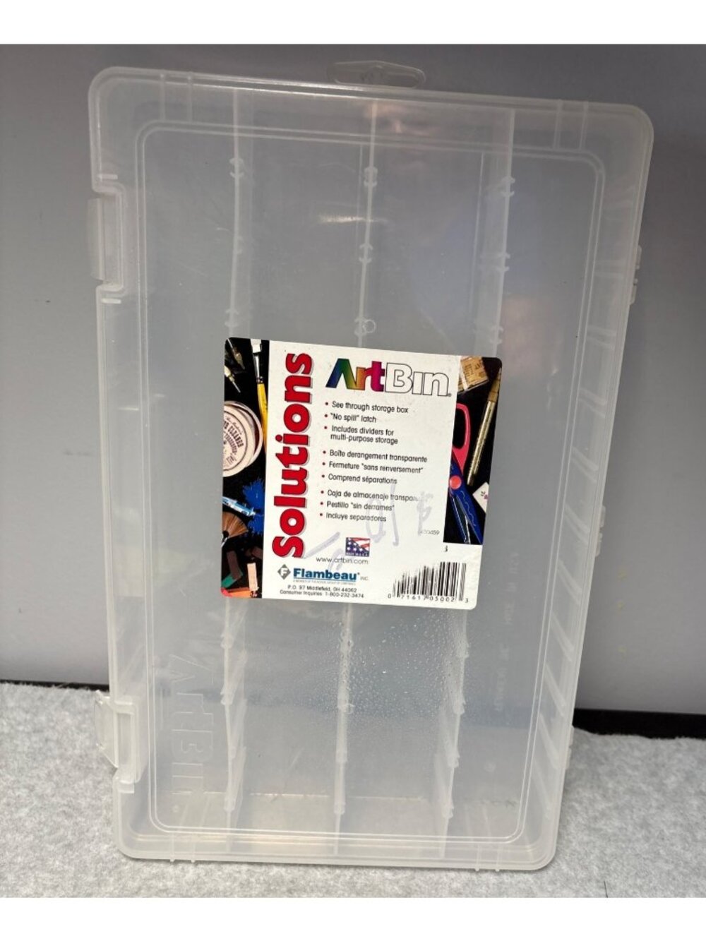 ArtBin Solutions Clear Plastic Storage Box & "No Spill" Latch